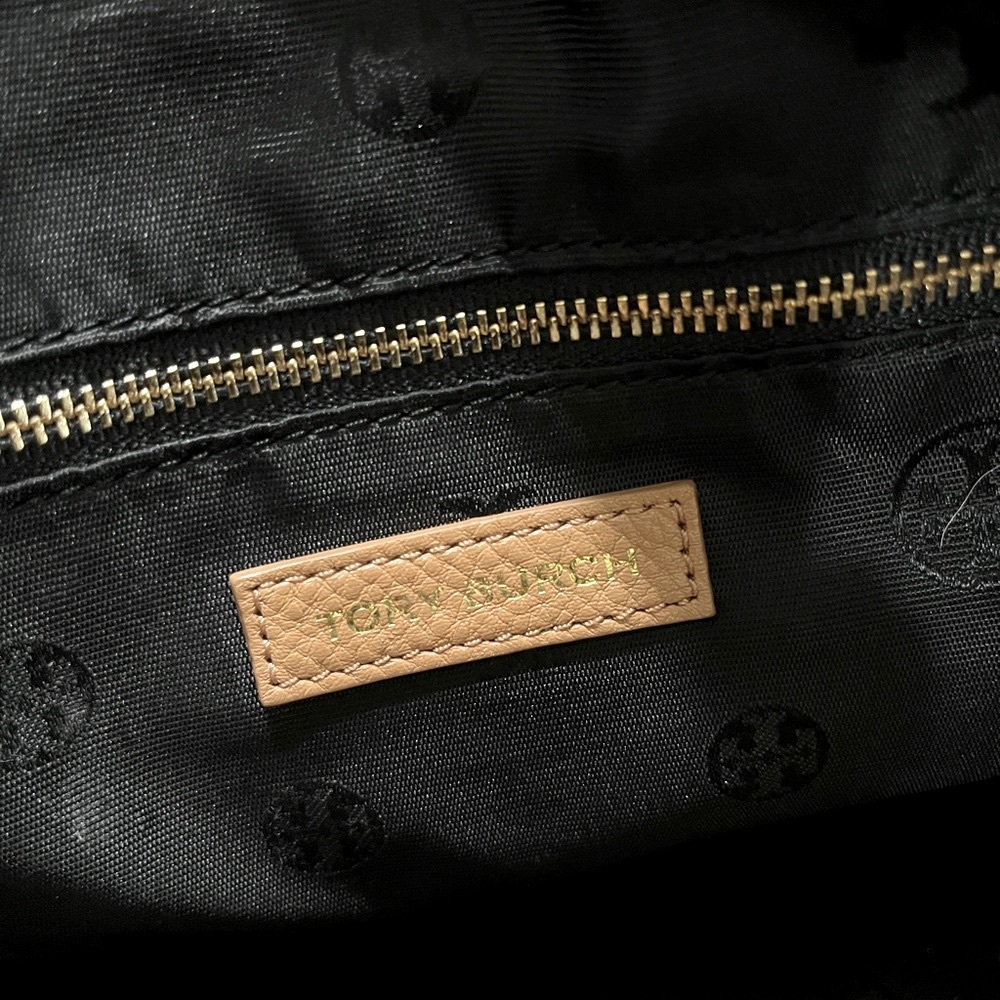 Tory Burch Canvas Stacked T Tote - Picture 5 of 5